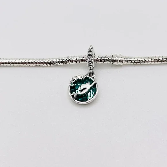 “Part of your World” Mermaid Overlay Pendant Charm - Picture 3 of 4
